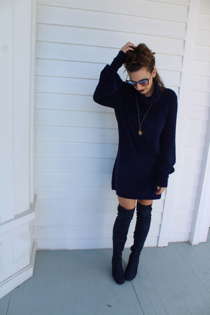 Sweater Dresses & Over The Knee Boot Looks – Lively Craze